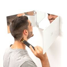 InnovaGoods Závěsné koupelnové zrcadlo s 360º pohledem a LED SelfKut InnovaGoods