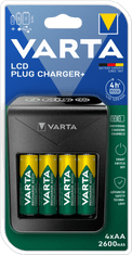 Varta nabíječka baterií LCD Plug Charger+ včetně 4x AA 2600 mAh (57687101461)