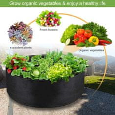 Látkový zahradní záhon pro bujný a rychlý růst rostlin, květinový záhon, robustní záhon z odolného vzdušného plátna, ideální pro brambory, květiny a všechny druhy zeleniny, GardenGrowBag