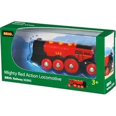 Brio WORLD 33592 Mohutná červená akční lokomotiva