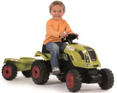 Šlapací traktor Class zelený s vozíkem