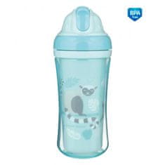 Canpol babies Sportovní láhev se silikonovou slámkou JUNGLE 260 ml modrá