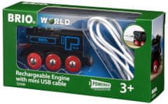 Brio WORLD 33599 Dobíjecí lokomovita s USB kabelem