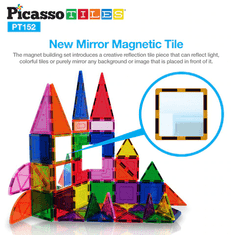 PicassoTiles Magnetická stavebnice pro děti 152ks
