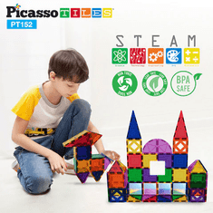 PicassoTiles Magnetická stavebnice pro děti 152ks
