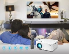 Technaxx Mini LED FullHD projektor, 1080p, 100 ANSI/1800 CLO lumenů, repro 2.1, AV, (TX-113)