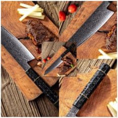 IZMAEL Damaškový kuchyňský nůž Kumamoto-Černá KP20112