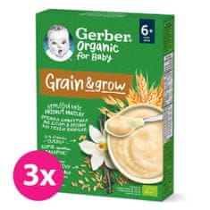 Gerber 3x Organic Kaše nemléčná s příchutí vanilky 200 g