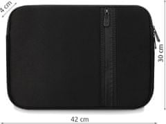 ZAGATTO Pouzdro na notebook 15,6" černé na zip, dámské / pánské, lehké, prostorné a jednokomorové, pro formát A4, měkká brašna na notebook , 30x42x4 / ZG647